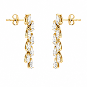 Luxury Women's 18K Gold Plated Moissanite Pear Cut Drop <b>Earrings</b> Wedding Jewelry Claw Setting Water Drop Style - Product Image 4