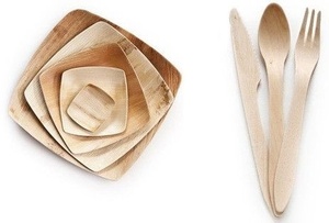 Assiettes écologiques en palmier d'arec, carrées de 6 pouces, pour hôtels, restaurants, vaisselle jetable compostable, fêtes et événements - Product Image 1