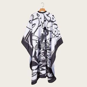 ผ้าคลุมตัดผมกันน้ำแบบกำหนดเองได้ พร้อมตะขอเกี่ยว สำหรับช่างตัดผมมืออาชีพ ใช้ในร้านเสริมสวย - Product Image 1