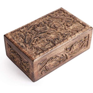 Handcrafted Wooden Engraving Storage <b>Box</b> For Jewelry <b>Keepsake</b> & Vanity Storage Vintage Handcarved Wooden <b>Box</b> For Wedding Gifting - Product Image 2