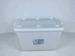 Boîte de rangement en plastique PP grande capacité avec couvercle et roulettes, boîte de rangement en plastique multifonctionnelle imperméable - Product Image 4