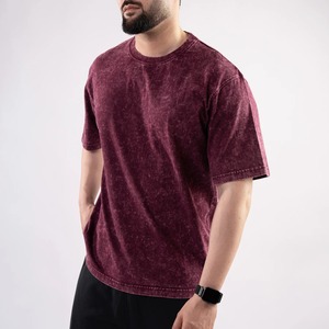 Camiseta Unisex de Algodón 100% de Gran Gramaje, Estilo Vintage, Lavada al Ácido, con Logotipo Personalizado, Tejido de Punto, Casual, Desgastada y Oversize - Product Image 1