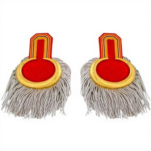Épaulettes brodées à la main de haute qualité OEM, épaulettes rigides en fil d'or/argent, service OEM - Product Image 3