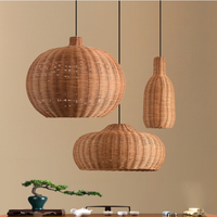 Abat-jour en rotin fait main, lampe suspendue tissée naturelle, éclairage suspendu éco-responsable, décoration de plafond, fournisseur en gros