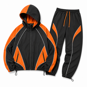 Conjunto de Chaqueta Cortavientos y Pantalones Deportivos Personalizados para Hombre con Cintura Elástica para Marcas de Ropa Deportiva, Directo de Fábrica, MOQ Bajo, Venta al Por Mayor - Product Image 3