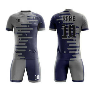 Maillots de football unisexes personnalisés, ensembles de tenues de football à séchage rapide, 100% polyester, logo à pois sur le devant, ensemble de vêtements de football - Product Image 1