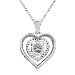 Trang Sức Nữ Kim Cương Moissanite Công Thức Sáng Tạo Vòng Cổ Mặt Dây Chuyền Trái Tim Bằng Bạc Sterling 925 Trang Sức Định Mệnh - Product Image 3