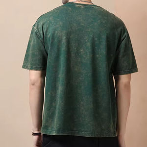 เสื้อยืดผู้ชายคุณภาพสูงปี 2026 ผ้าฝ้าย 100% ล้างสีแบบแอซิด บริการ OEM ราคาถูก ลายตัวอักษร ผ้าเนื้อวอร์สเตด - Product Image 4