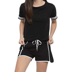 Nouvel arrivage : Ensemble short femme en tissu New Jersey pour l'été, vente directe usine, ensembles jumeaux, OEM - Product Image 1