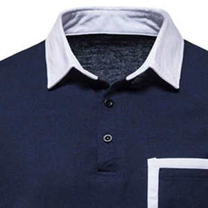 Camisetas Polo Ecológicas con Bolsillos Elegantes para Hombre, Camisetas Polo de Algodón Orgánico, Camiseta Polo de Manga Larga de Algodón Orgánico Personalizada para Hombre - Product Image 2