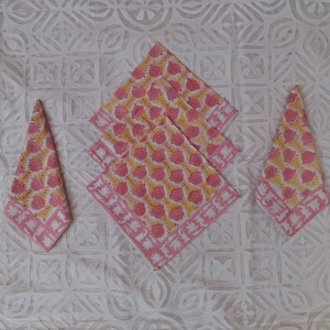 100% Cotton Luxury Handmade Eco-Friendly Printed Reusable Wedding Napkins 60x60cm 6Pcs Boho <b>Table</b> Cloth High Quality Channi - Product Image 2