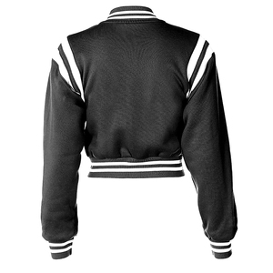 Veste de baseball courte pour femme, style streetwear professionnel, design de haute qualité, motif uni, vente en gros, prix raisonnable, style décontracté - Product Image 3