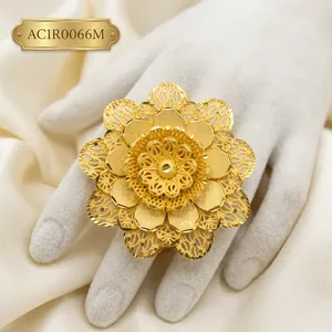 ALANKEET CREATION Classic Rose <b>Gold</b> Plated One Gram Flower Shape Women's Fashion <b>Ring</b> New Design for Parties - Product Image 1