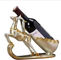 Porte-bouteille à vin décoratif en forme de cheval, porte-bouteille moderne en résine pour comptoir de cuisine ou décoration de bar