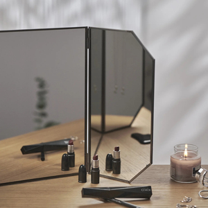 Decorative Square Shape Modern Design Eco-Friendly Shatterproof Lightweight Desktop <b>Mirror</b> Designer Gold Metal <b>Frame</b> <b>Mirror</b> - Product Image 2