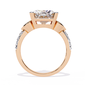 Bague tendance en diamants de laboratoire avec certification IGI, diamants à double bras insérés, style quatre griffes, personnalisable pour femme - Product Image 2
