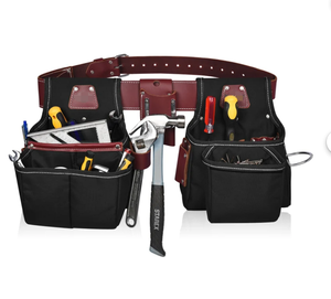 New Design Multi-Functional Double <b>Tool</b> Belt Bag Custom Made Carpenter <b>Leather</b> <b>Tool</b> Pouch Waterproof Nylon Reasonable Price - Product Image 3
