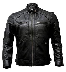 Chaqueta de Motociclista de Cuero Genuino para Hombre, Chaqueta de Motociclismo para Carreras al Aire Libre, Cuello Alto, Impermeable, Transpirable y Resistente al Viento - Product Image 6