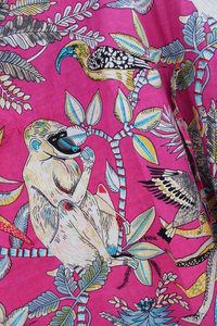 Robe Kaftan d'été décontractée en coton à imprimé floral tropical sans manches, paréo de plage pour femme, vêtement de détente Naaz Textile - Product Image 6