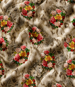 Tela de Gamuza Jacquard Estampada 100% Poliéster, Diseño Floral, Elástica, Peso Medio 100GSM, para Juego de Sábanas, Uso Doméstico y Hotelero - Product Image 4