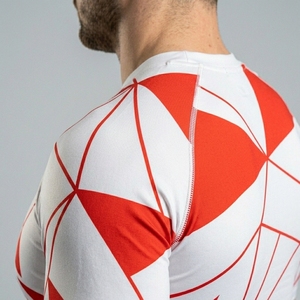 Men Compression Short Sleeve Shirt Custom Print Fitted Sporty Front Gym Fitness Bodybuilding Training Athletic Muscle Base Layer - Product Image 6