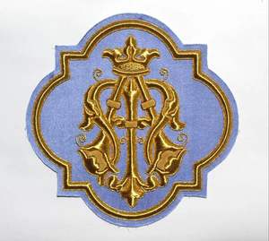 Aplique de Monograma Bordado a Mano con Hilo Metálico de Lujo, Ecológico y Resistente al Agua, para Personalización - Product Image 4