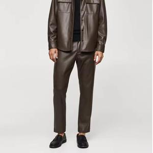 Hot Sale Leather Pants With Customization Logo and Printing OEM Good Quality Breathable Cowhide Leather Pants - Product Image 2