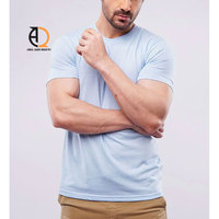 T-shirts vierges streetwear de haute qualité 100 % coton épais coupe oversize col rond pour hommes