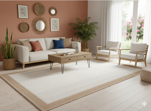 Rugs Collection-Natural Jute Boarder Area Rug. Shaggy Living Room <b>carpet</b> , Bedside <b>Runners</b>, Nhat Minh Vietnam, Wholesale - Product Image 2