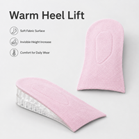 Semelles intérieures transparentes en gel de silicone pour augmenter la taille, invisibles, antidérapantes, respirantes, souples et légères