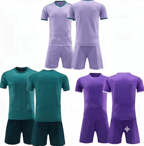 Conjunto de Camisetas de Fútbol Personalizadas Profesionales, Tejido de Malla Transpirable de Secado Rápido, Cuello Redondo, Manga Corta, Nombre del Equipo y Logotipo Personalizados, Unisex - Product Image 1