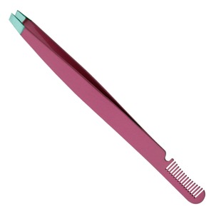 Pinzas Modernas para Cejas con Punta Puntiaguda, Diseño Duradero de Acero Inoxidable, Color Rosa con Función de Peine - Product Image 3