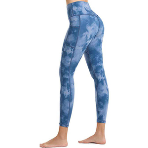 Leggings de yoga pour femmes de qualité supérieure 2025, personnalisés, à rayures imprimées, leggings de fitness, leggings pour femmes à taille élastique tendance - Product Image 6