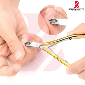 ชุดกรรไกรตัดหนังกำพร้าแบบมืออาชีพสำหรับขายส่ง สีทองเคลือบสีรุ้ง ทำจากสแตนเลส ด้ามจับตามหลักสรีรศาสตร์ ป้องกันสนิม คมกริบ - Product Image 6