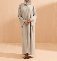 Robe Kaftan Abaya Moderne et Luxueuse pour Femme, Faite à la Main en Turquie, Longue, à Manches Longues, en Polyester Doux et Respirant, Motif Floral, Coupe Ample, Col en V