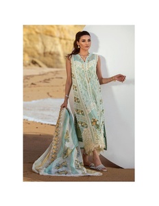 Nouvelle Collection d'été imprimé pelouse Saree pour femmes manches longues chemise indienne robe avec pakistanaise Shalwar Kameez dames élégantes - Product Image 5