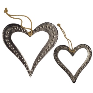 Metal Hanging Heart Plated Finishing Design Metal Home Decor Christmas Tree Decoration Hanging Design - Product Image 6