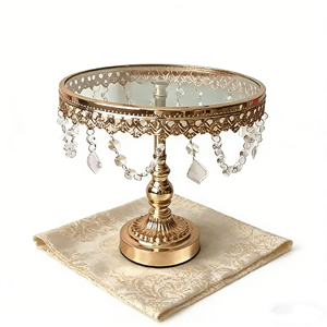 Modern Gold/<b>Silver</b> Crystal Glass Cake Stand Metal Dessert Display Tray Wedding Party Cupcake Serving Stand Decor christmas decor - Product Image 6