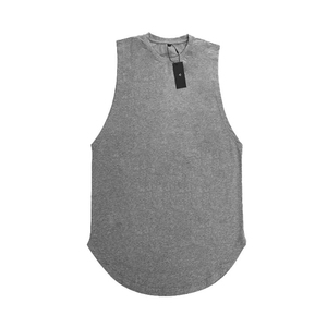 Débardeur en coton personnalisé style streetwear pour la gym, coupe oversize, sans manches, effet vintage, col rond, pour l'entraînement, avec impression sérigraphiée - Product Image 3