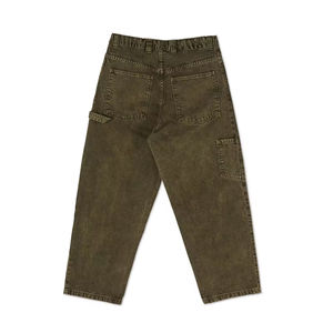 Pantalones de Trabajo Personalizados para Hombre con Bolsillo para Monedas, Bolsillo Trasero Bordado, Color Marrón y Negro, Corte Recto, Seis Bolsillos, Estilo Jeans - Product Image 6