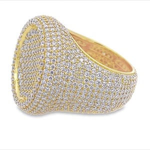 Anillo de Diamantes Moissanite VVS con Certificación GRA, Chapado en Plata de Ley 925, Estilo Hip Hop para Hombre y Mujer, Joyería Fina - Product Image 4