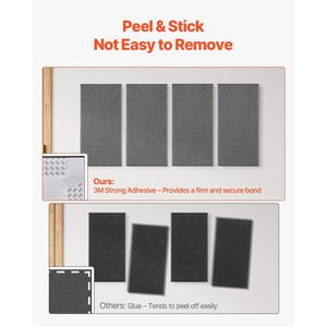 4 Pannelli Acustici Autoadesivi da 2 Pollici di Spessore, 23,6 x 11,8 Pollici, Pannelli Fonoassorbenti in Fibra di Vetro per Pareti - Product Image 3
