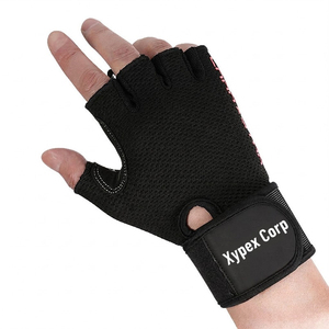 Gants de musculation en cuir synthétique microfibre avec logo personnalisé, respirants, ajustables, demi-doigts, pour la gym, le sport, le cyclisme, unisexe, robustes - Product Image 5