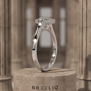 Bague de fiançailles en or massif 14 carats avec diamant rond serti clos 2 carats, bague de mariée minimaliste, bijoux en diamant de laboratoire sur mesure, fournisseur OEM ODM - Product Image 6