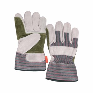 Gants de travail en cuir de vachette renforcé de qualité supérieure, résistants à l'abrasion et à la chaleur, gants de jardinage canadiens pour travaux lourds - Product Image 4