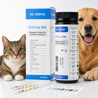 Kit de diagnostic rapide pour clinique vétérinaire : bandelettes de test d'acidité et de densité de l'urine avec nuancier pour l'analyse d'urine animale OEM