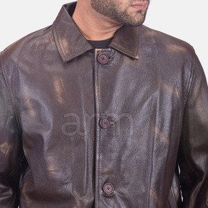 New Fashion Leather Winter <b>Coat</b> Men's With Top Quality Material Wholesale Price Men Leather <b>Long</b> <b>Coat</b> - Product Image 6
