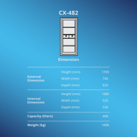 Coffre-fort de bureau haut de gamme pour espaces de travail exécutifs et stockage sécurisé CX-482