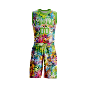 ชุดบาสเก็ตบอล BIN FATEH เสื้อเจอร์ซีย์ กางเกงขาสั้น ชุดพิมพ์ลายแบบ Sublimation ระบายอากาศได้ดี แห้งเร็ว ชุดฝึกซ้อมบาสเก็ตบอลสำหรับเยาวชน - Product Image 2