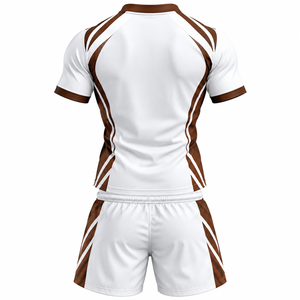 Ensembles d'uniformes de rugby personnalisés en gros avec logo, nom et numéro personnalisés, maillots et shorts de rugby sublimés pour le sport professionnel - Product Image 3